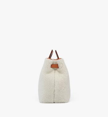 MCM Soft Diamond Tote in Shearling and Leather Outlet