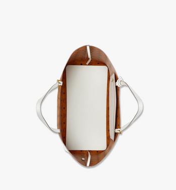 MCM Himmel Shopper in Embossed Logo Leather Descuento