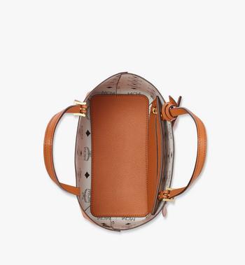 MCM Himmel Shopper in Embossed Logo Leather Liquidación