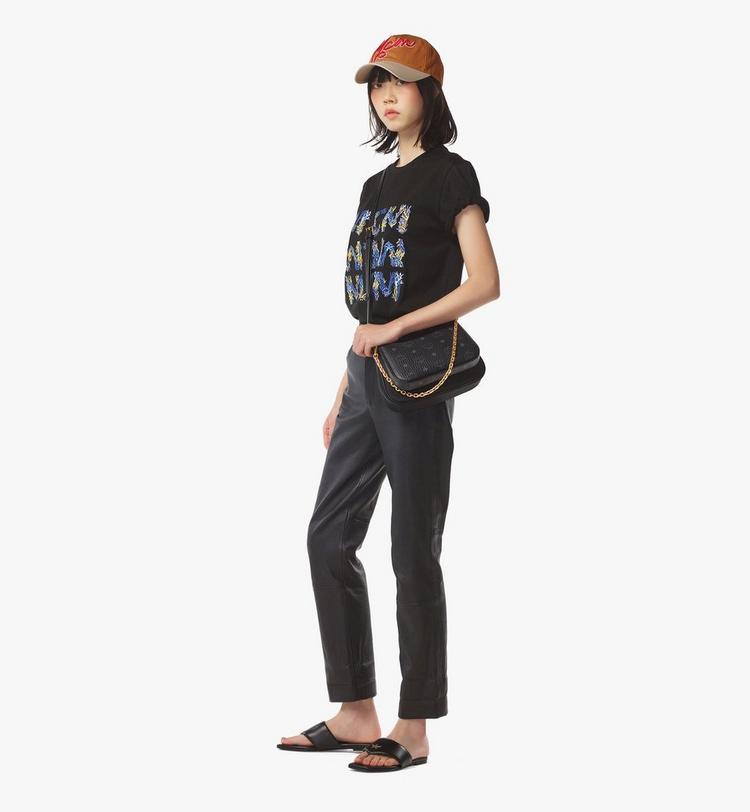 MCM Aren Duo Hobo in Recycled Nylon and Visetos En oferta