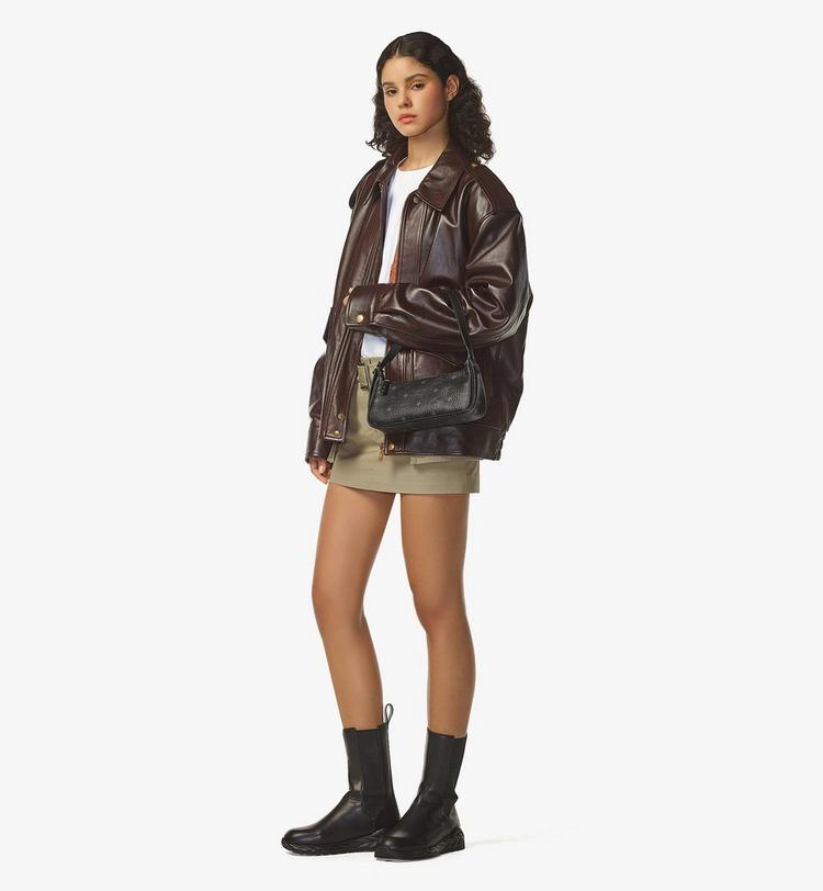 MCM Aren Shoulder Bag in Visetos Libre de impuestos