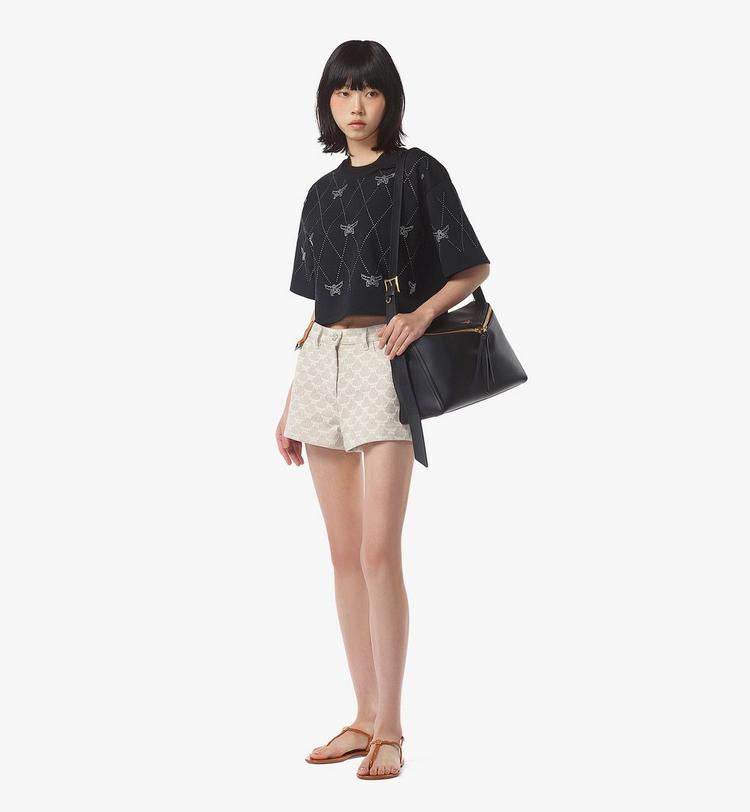 MCM Diamant 3D Shoulder Bag in Calf Leather Descuento por venta flash