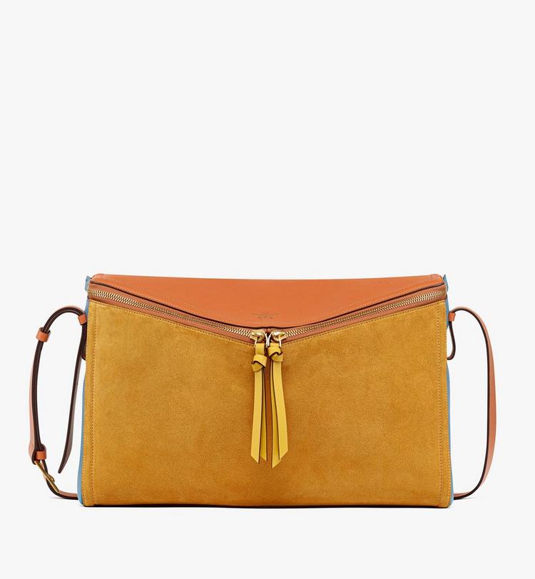 MCM Diamant 3D Shoulder Bag in Suede and Calf Leather Rebajas de fin de temporada