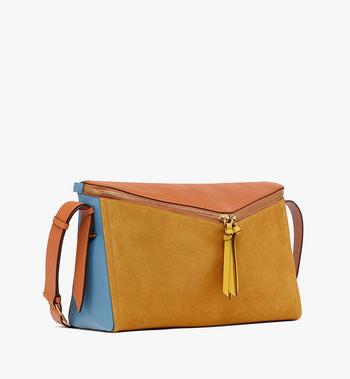 MCM Diamant 3D Shoulder Bag in Suede and Calf Leather Rebajas de fin de temporada