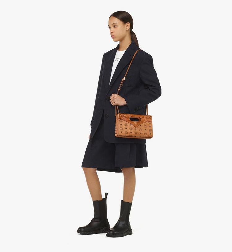 MCM Diamond Tote in Visetos and Croco-Embossed Leather Precio ultrabajo