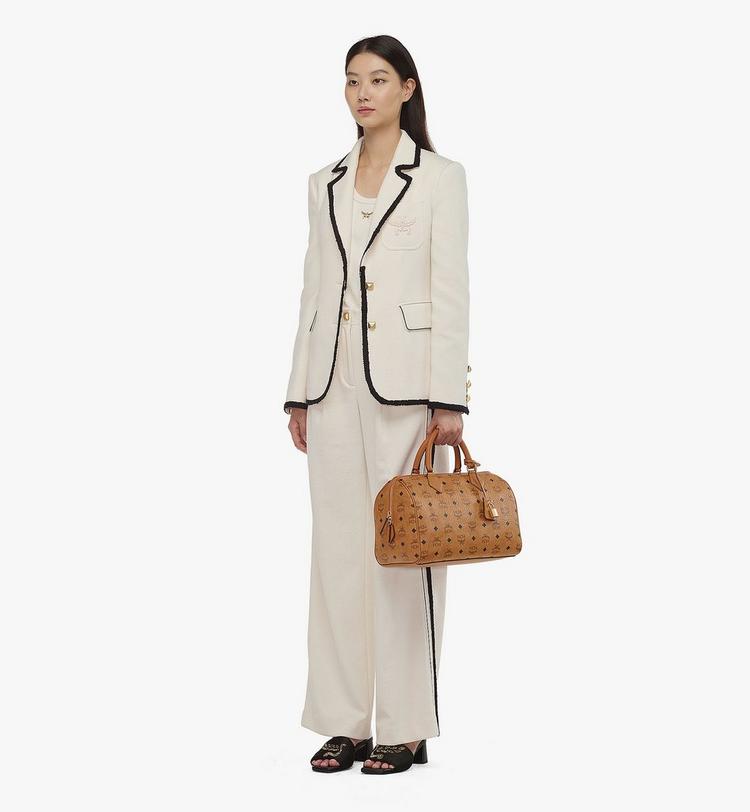 MCM Ella Boston Bag in Visetos 2025
