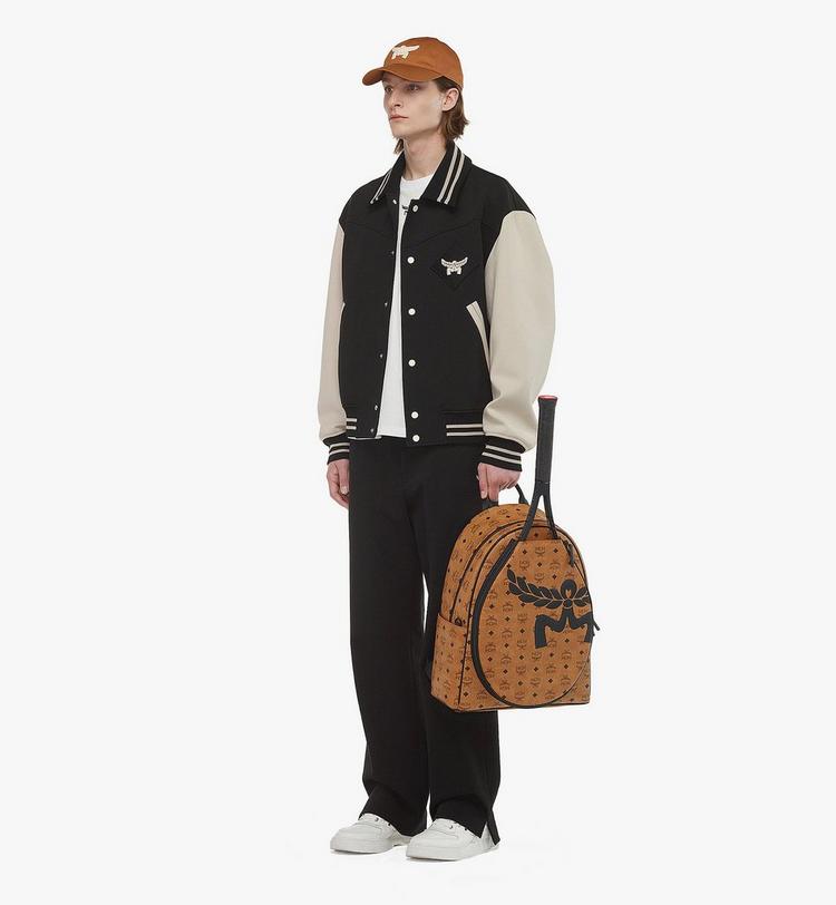 MCM Stark Tennis Backpack in Mega Laurel Visetos Rebajas de fábrica