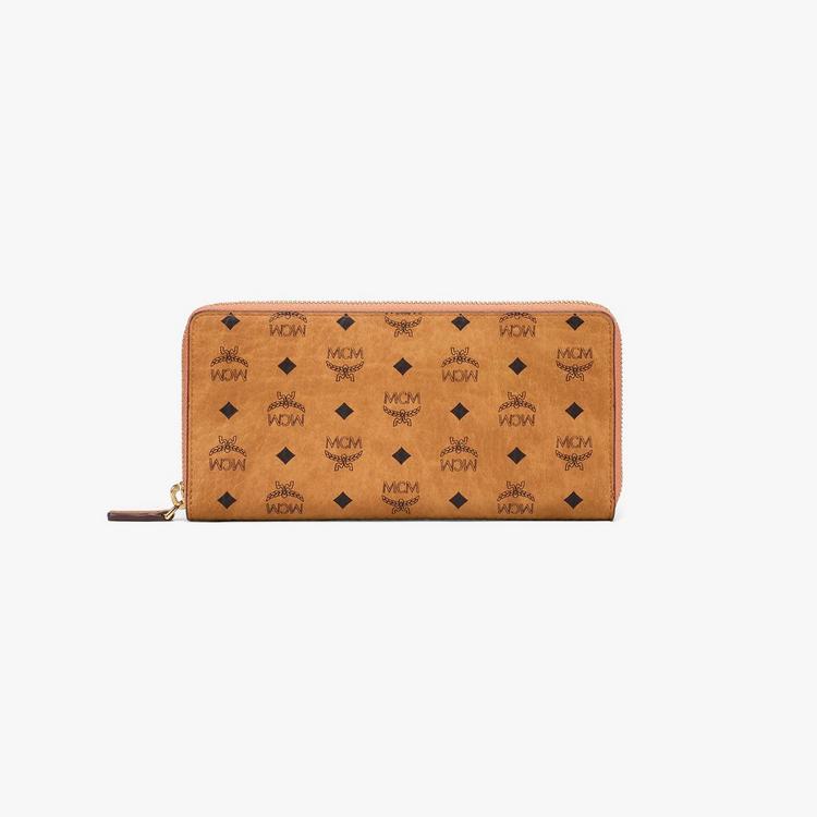 MCM Aren Zip Around Wallet in Visetos Grandes descuentos