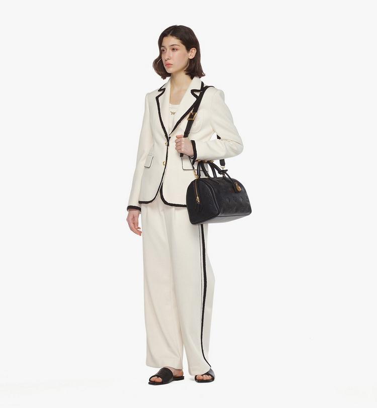 MCM Ella Boston Bag in Maxi Monogram Leather Devoluciones gratuitas