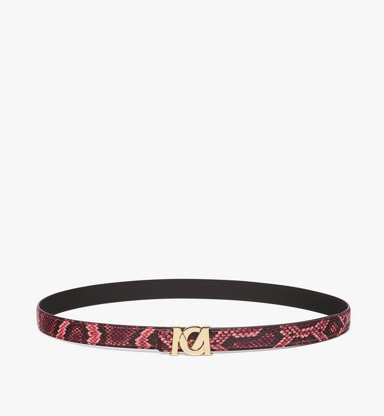 MCM M-Art 1” Belt in Python Print Leather Superdescuento