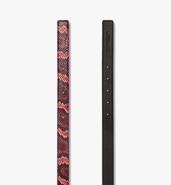 MCM M-Art 1” Belt in Python Print Leather Superdescuento