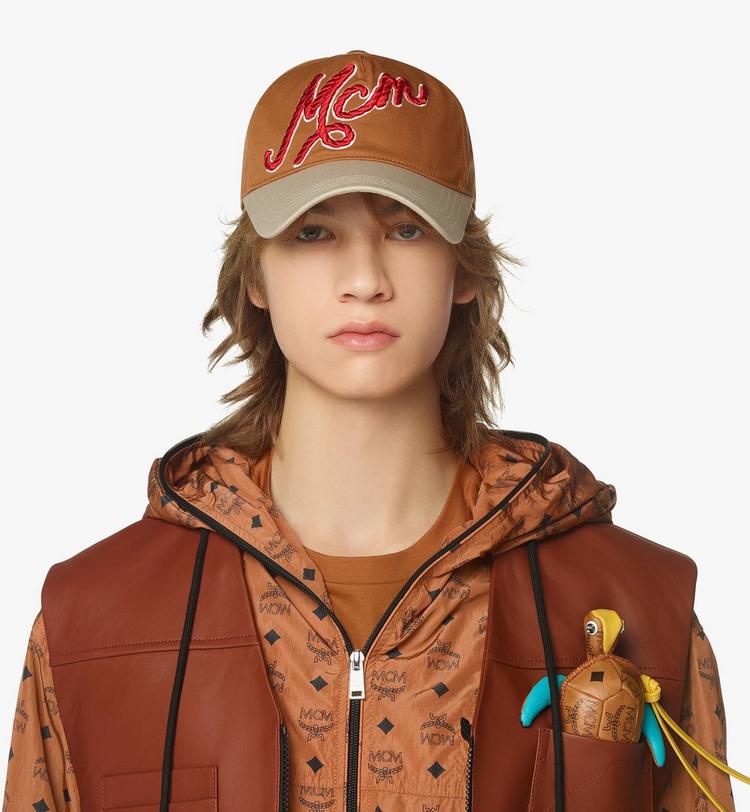 MCM Logo Embroidery Cap in Cotton Twill Grandes descuentos
