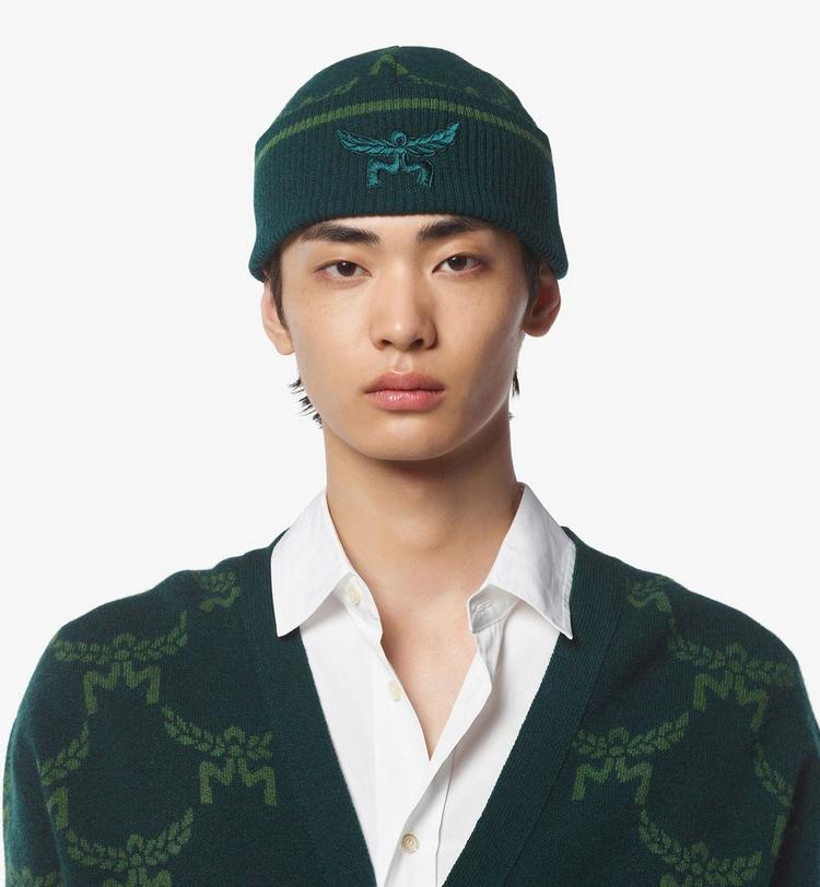 MCM Lauretos Beanie in Wool and Recycled Cashmere Rebajas baratas
