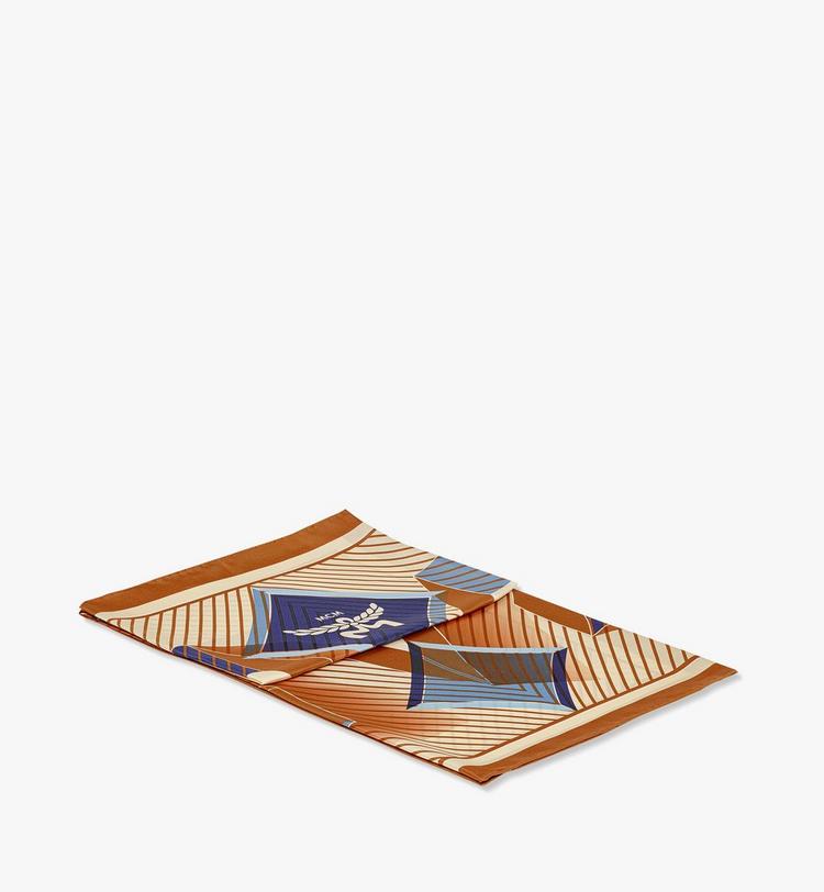 MCM Abstract Logo Scarf in Organic Silk Tienda de fábrica