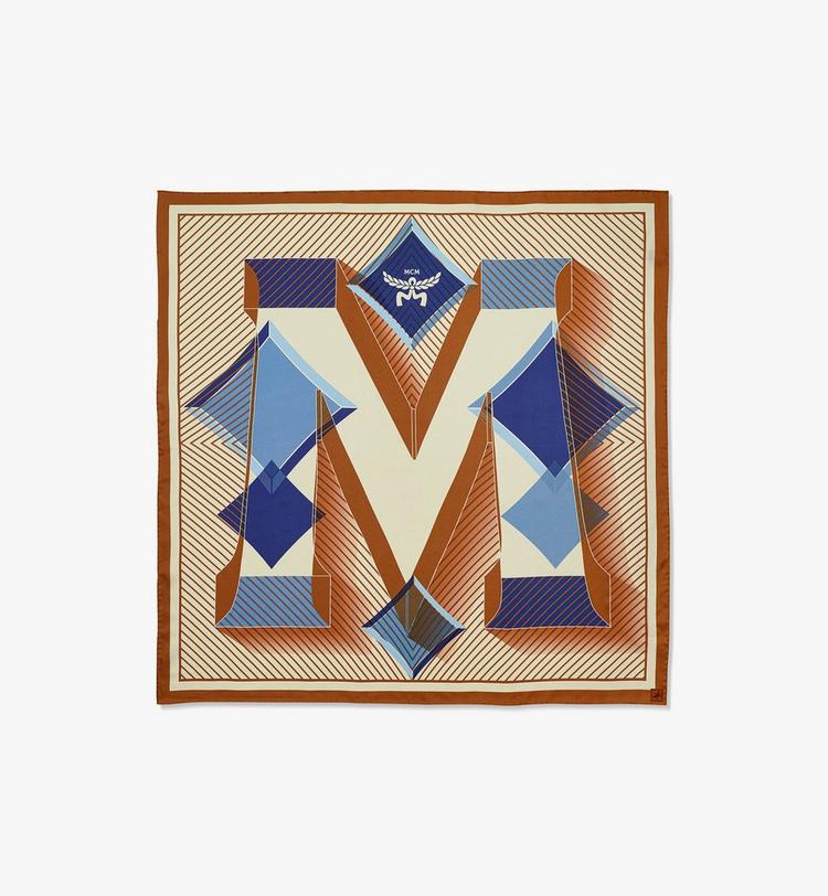 MCM Abstract Logo Scarf in Organic Silk Tienda de fábrica