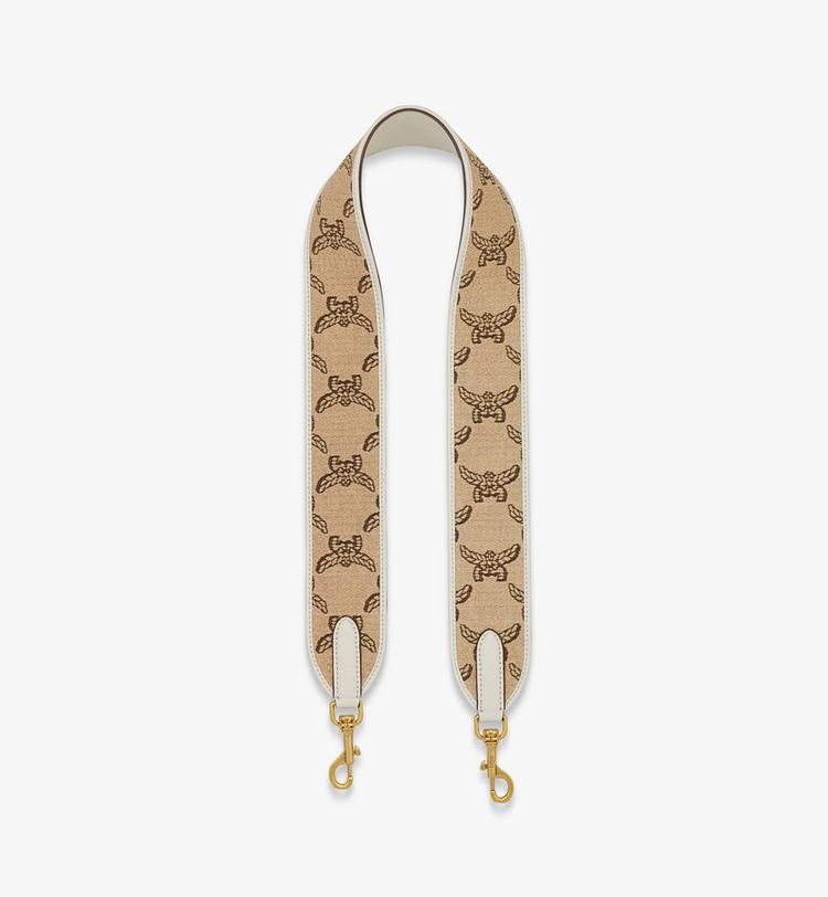 MCM Shoulder Strap in Lauretos Raffia Jacquard Ofertas especiales