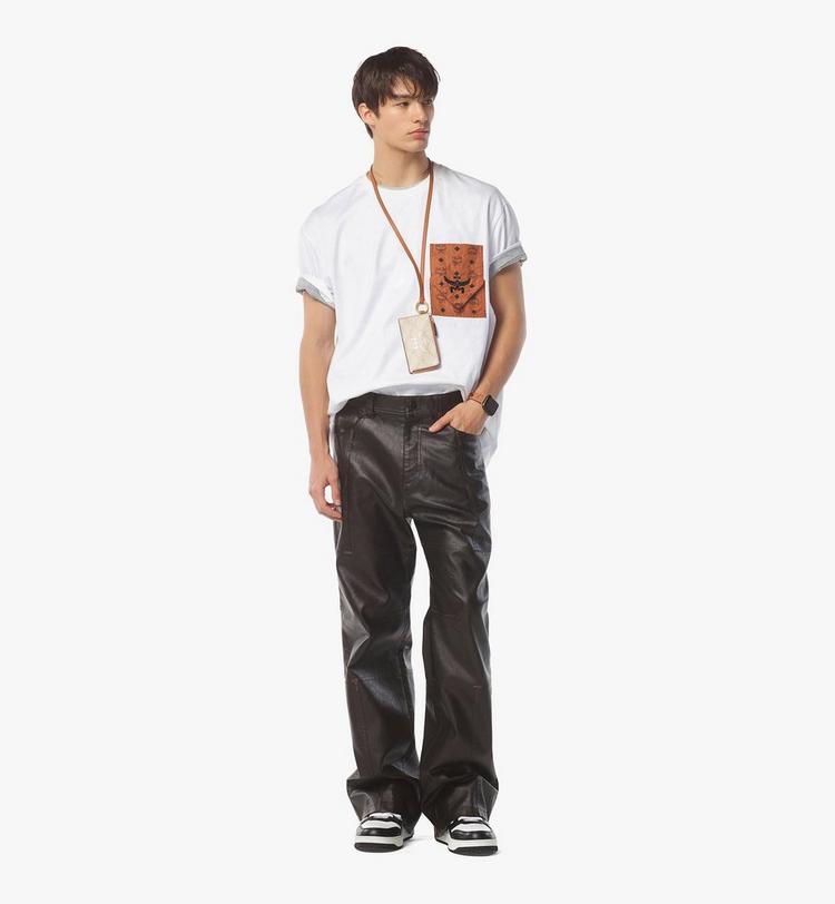 MCM Monogram Patch Pocket T-Shirt in Organic Cotton Rebajas online