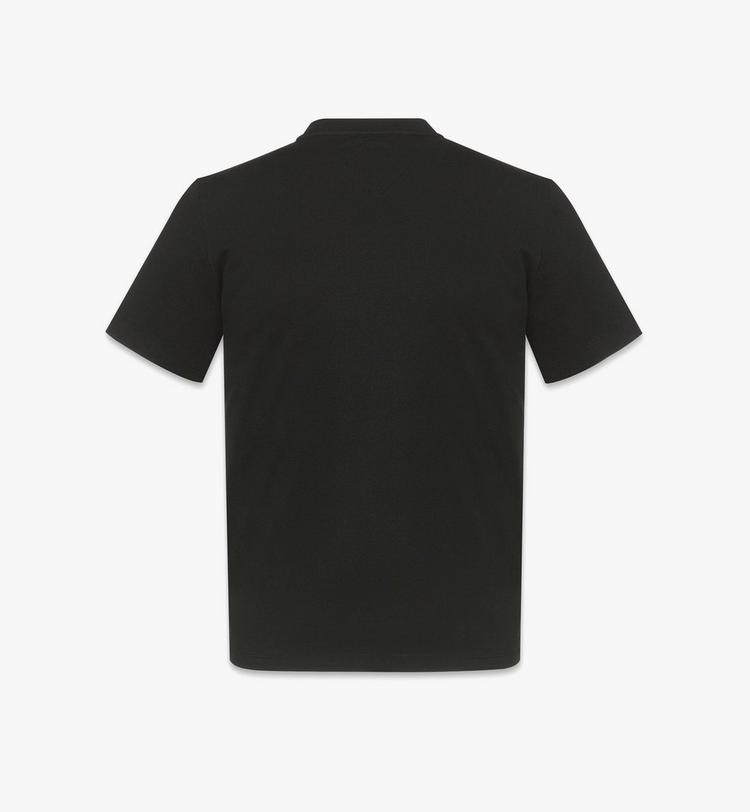 MCM Laurel Logo Print T-Shirt in Organic Cotton Oferta especial