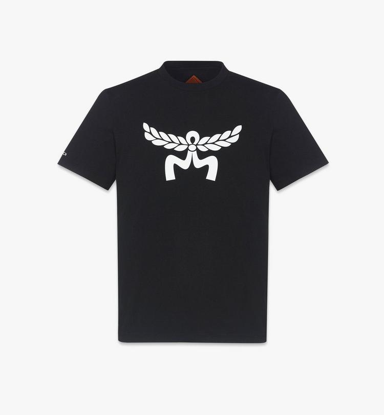 MCM Laurel Logo Print T-Shirt in Organic Cotton Oferta especial