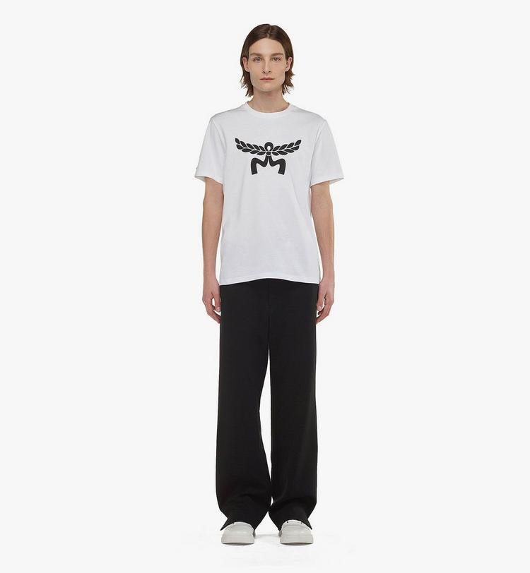 MCM Laurel Logo Print T-Shirt in Organic Cotton Últimos 3 días