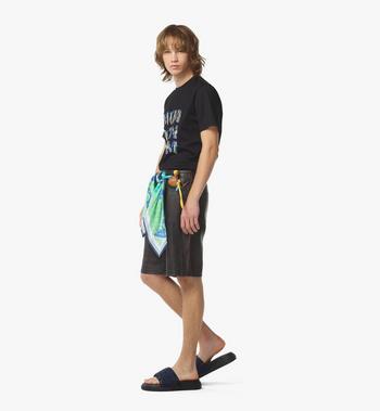 MCM Aquatic Logo T-Shirt in Organic Cotton Superdescuento