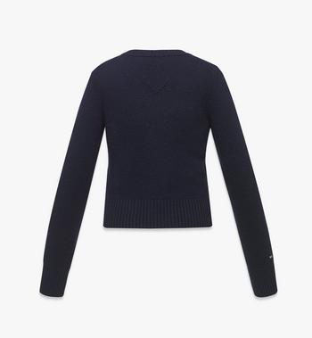 MCM Laurel Cropped Sweater in Wool and Recycled Cashmere Grandes descuentos