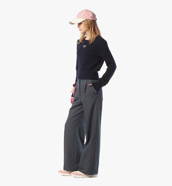 MCM Laurel Cropped Sweater in Wool and Recycled Cashmere Grandes descuentos