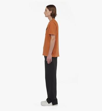 MCM Laurel Logo Print T-Shirt in Organic Cotton Precios de Black Friday