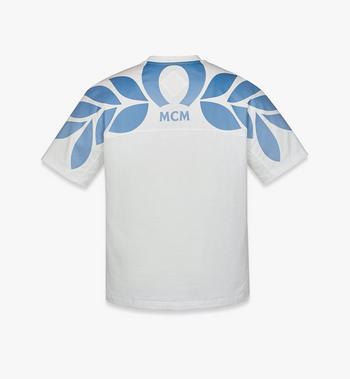MCM Gradation Laurel Logo Print T-Shirt in Organic Cotton Descuento por venta flash
