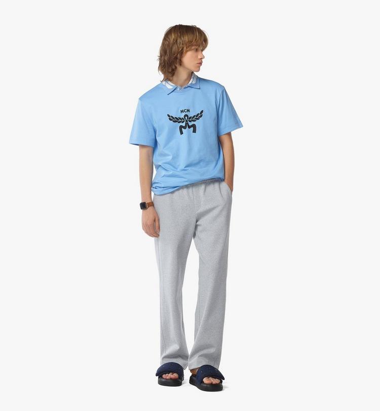 MCM Laurel Logo Print T-Shirt in Organic Cotton Ofertas de temporada