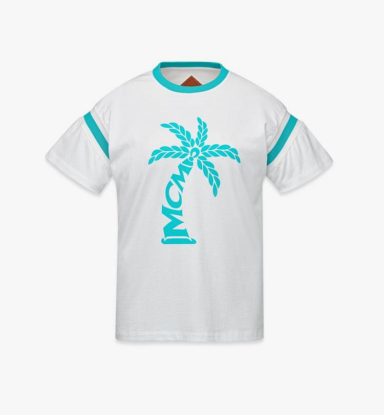 MCM Palm Logo T-Shirt in Organic Cotton Grandes ahorros