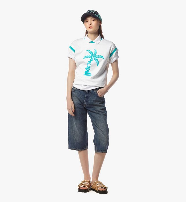 MCM Palm Logo T-Shirt in Organic Cotton Grandes ahorros