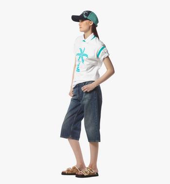 MCM Palm Logo T-Shirt in Organic Cotton Grandes ahorros