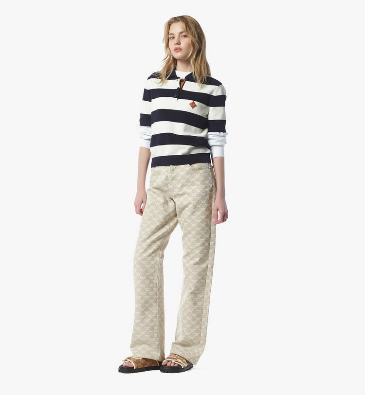 MCM Stripe Knit Cropped Polo Devoluciones gratuitas