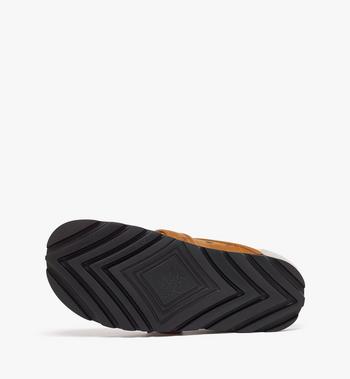 MCM Flat Mule in Visetos and Shearling Outlet