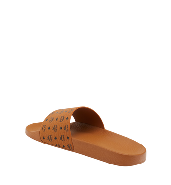 MCM Monogram Print Rubber Slides En oferta