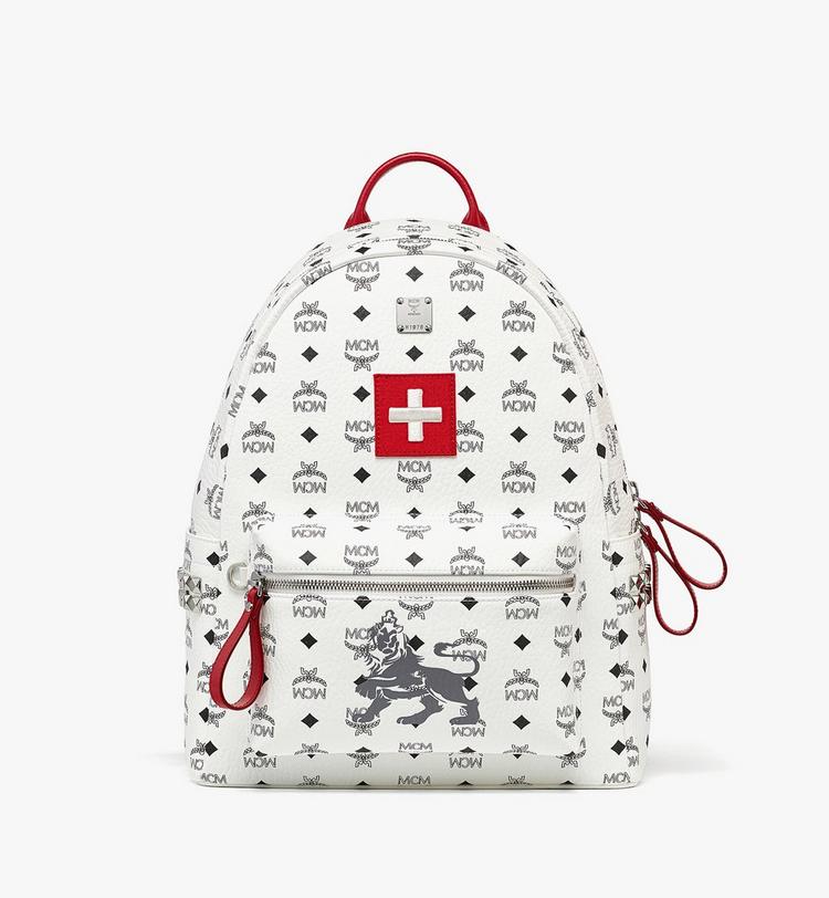 MCM Stark Side Studs Backpack in Visetos Descuento