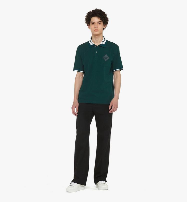MCM Intarsia Laurel Piqué Polo Promoción por tiempo limitado