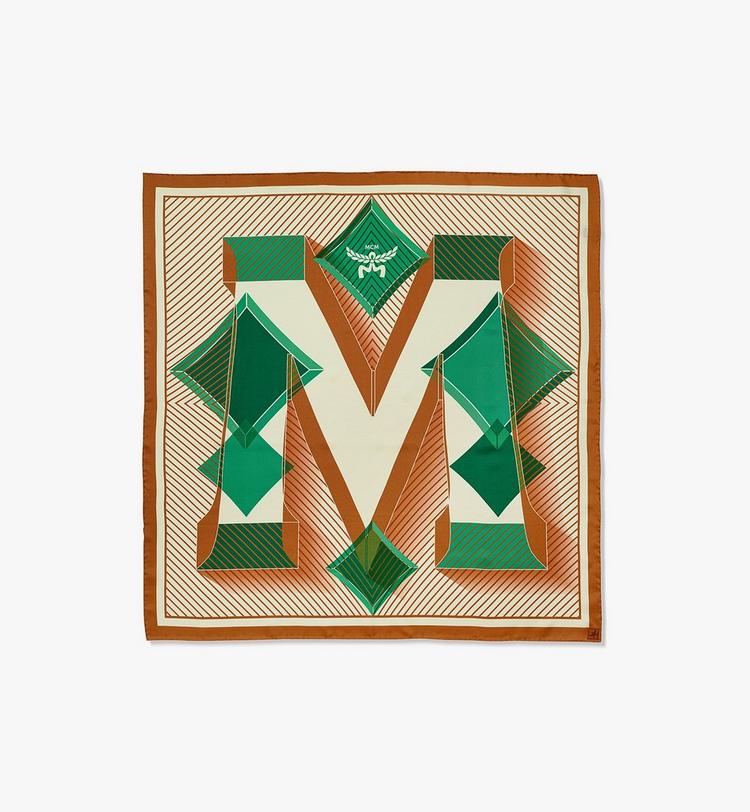 MCM Abstract Logo Scarf in Organic Silk Ofertas