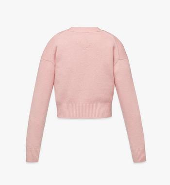MCM Laurel Cropped Cardigan in Wool and Recycled Cashmere Rebajas baratas