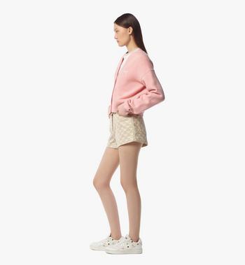 MCM Laurel Cropped Cardigan in Wool and Recycled Cashmere Rebajas baratas