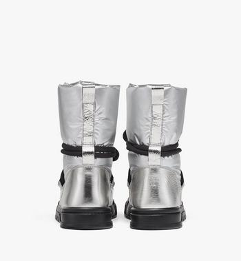 MCM Skyward Ankle Boots in Metallic Calf Leather Tienda