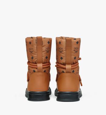 MCM Skyward Ankle Boots in Padded Monogram Nylon Liquidación