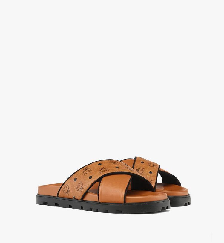 MCM Cross Sandal in VIsetos Leather Mix Promoción por tiempo limitado