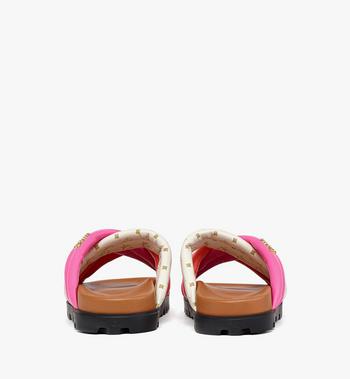 MCM Monogram Cross Sandals in Lamb Leather Superdescuento