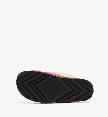 MCM Monogram Cross Sandals in Lamb Leather Superdescuento