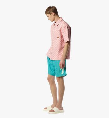 MCM Logo Print Swim Trunks Grandes descuentos