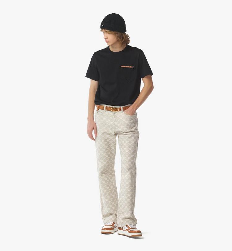 MCM Silket Logo T-Shirt w/ Zip Pocket Tienda de fábrica