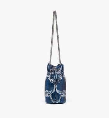 MCM Himmel Bucket Bag in Sequin Monogram Leather Ofertas especiales