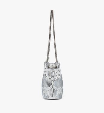 MCM Himmel Bucket Bag in Sequin Monogram Leather Rebajas de fin de temporada
